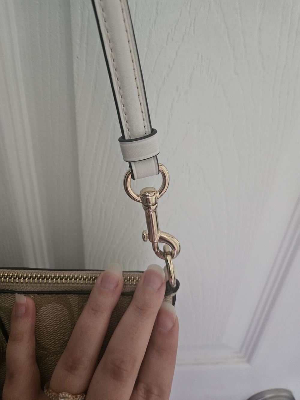 Coach Beige/Chalk Signature Tote with Gold Hardware - Picture 8 of 16